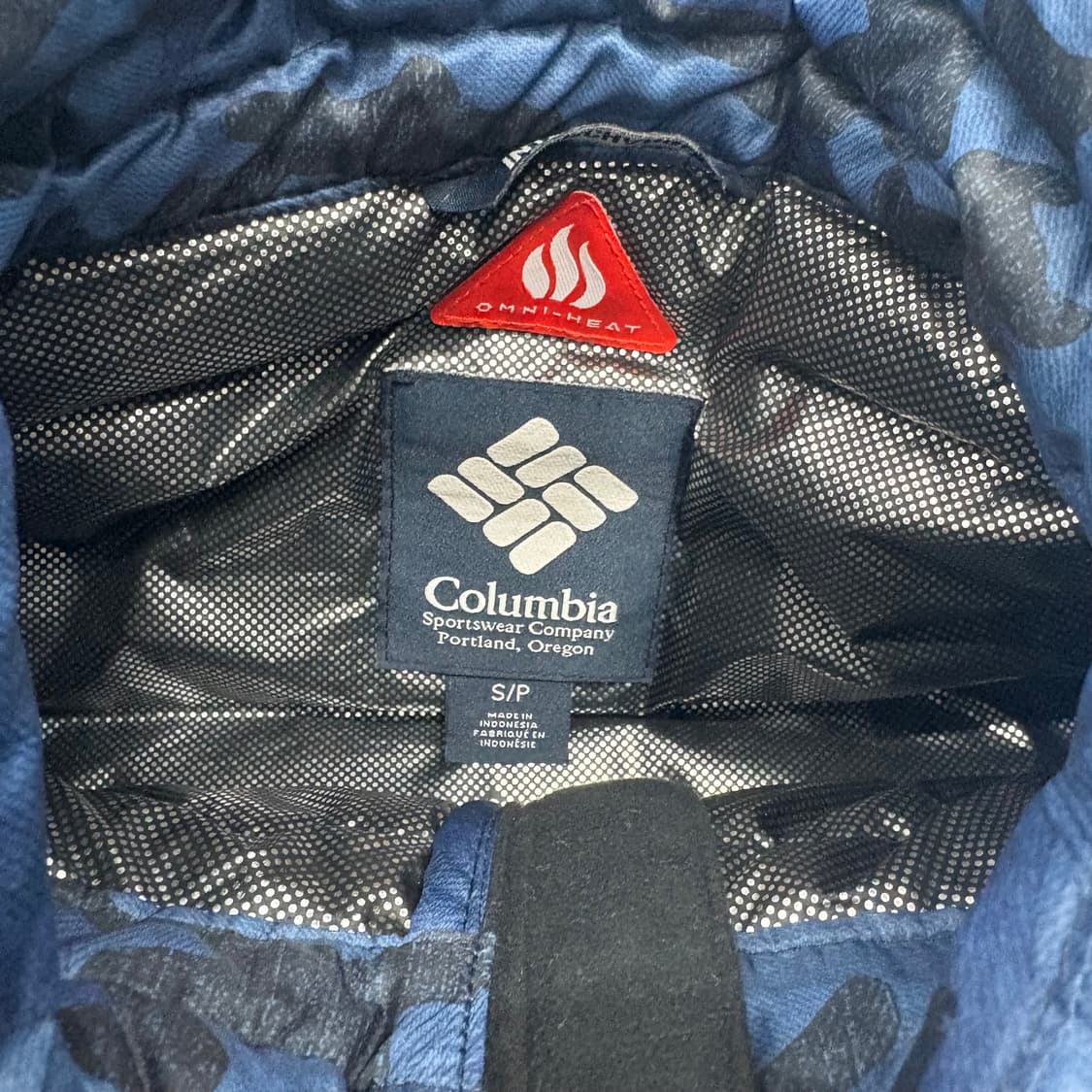 (95)컬럼비아 블루 카모 패딩 자켓 상품이미지4