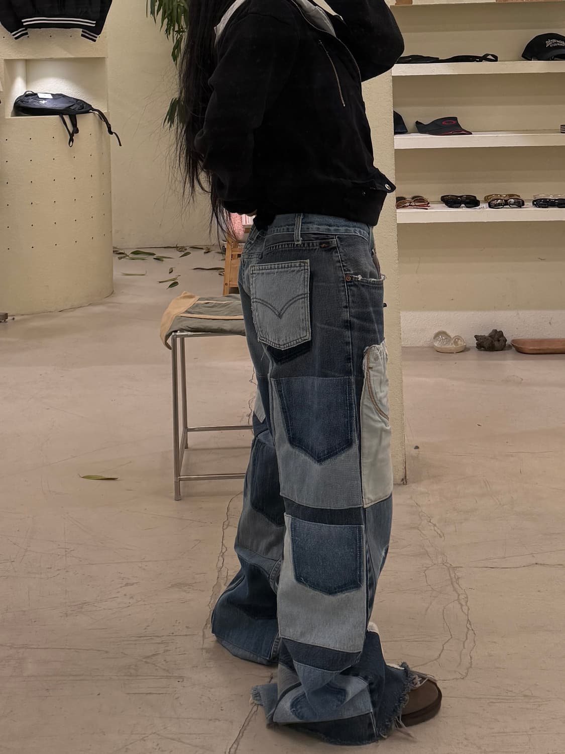 리바이스 리메이크 패치워크 데님 팬츠 U502 상품이미지2