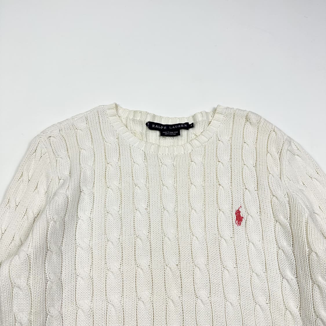 폴로 랄프로렌 포니 화이트 꽈배기 케이블니트 (M 여성추천) 상품이미지1