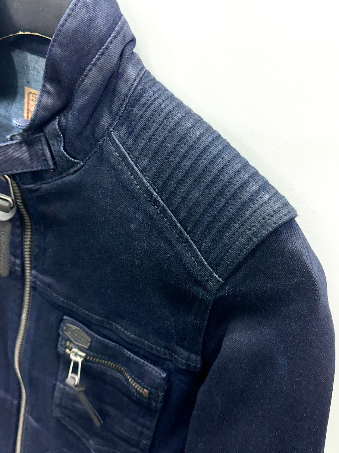 버커루 코티드 코튼 바이커 자켓 S 상품이미지3