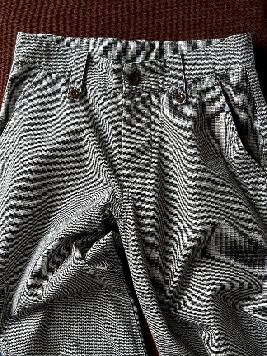 CHEF CHECK COTTON WOOL WIDE PANTS 상품이미지4