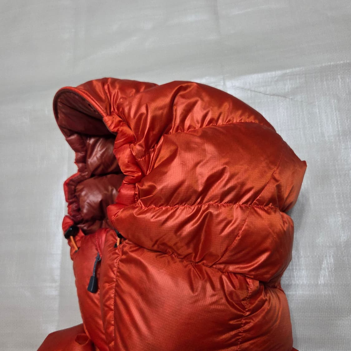 몽벨 알파인 다운 패딩 오렌지 XL 상품이미지5