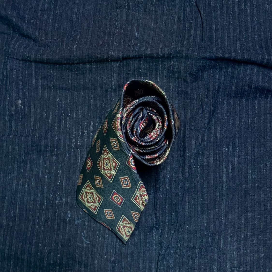 90‘s 크리스찬 디올 지오매트릭 패턴 실크 타이 상품이미지3