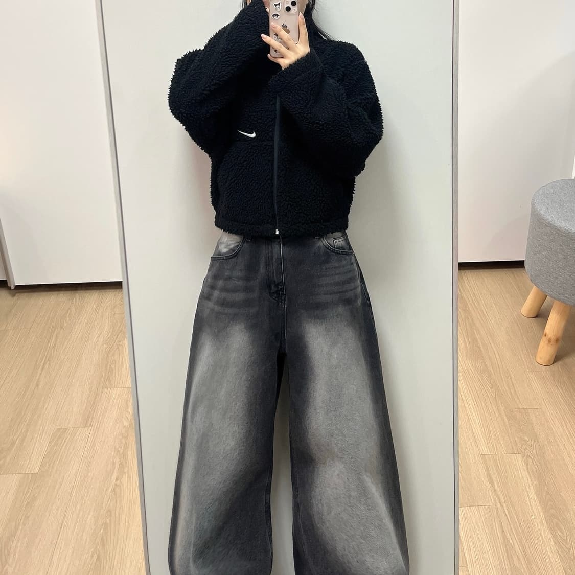 나이키 빅스우시 크롭 플리스 뽀글이 자켓 상품이미지1