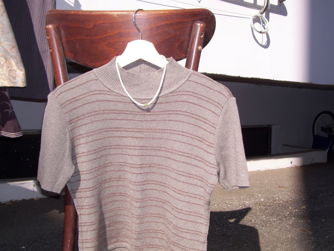 ✨brown stripe short sleeve 상품이미지2