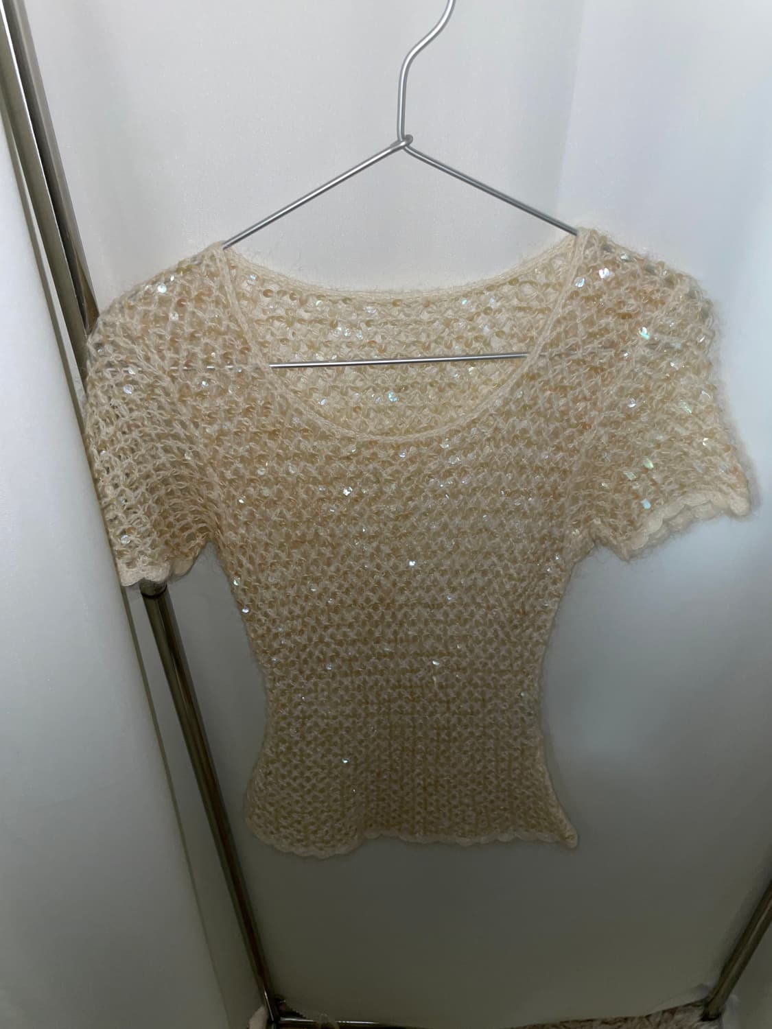 vintage spangle crochet knit 상품이미지1