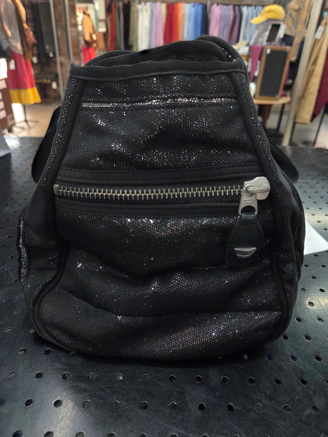 Diesel 디젤 블랙 글리터 빅토트백 상품이미지6