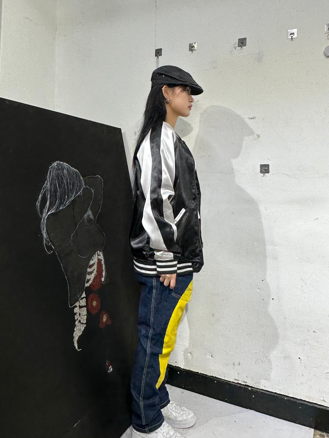 Jpn 일본빈티지 오리엔탈 모 블랙 스카잔 자켓 상품이미지2