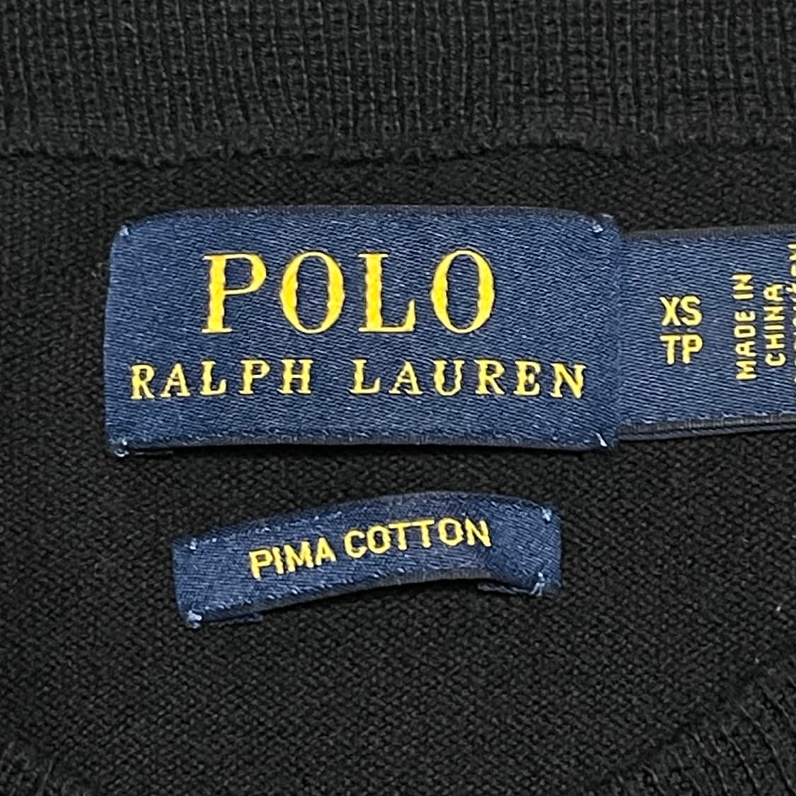 XS 폴로랄프로렌 여성용 블랙 코튼 가디건 상품이미지4