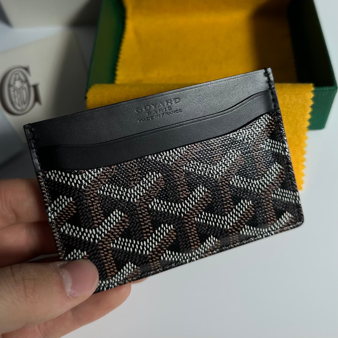 [새상품] 고야드 생쉴피스 카드지갑 블랙 풀구성 상품이미지2
