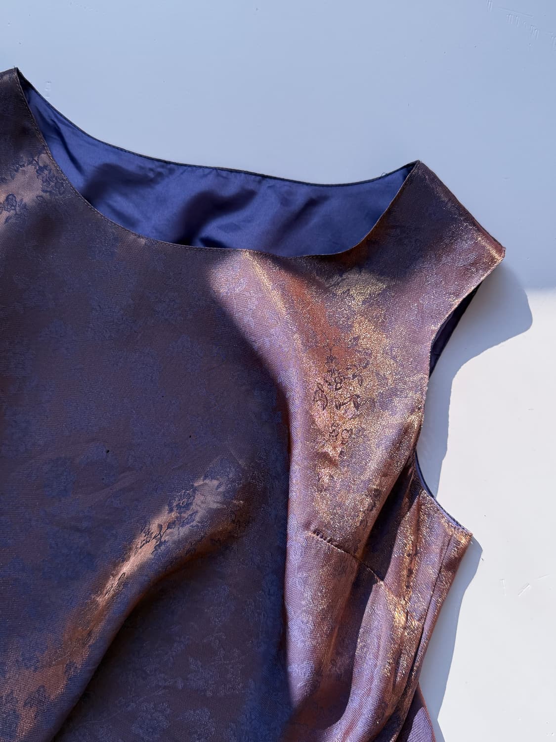 Pink Gold Glitter Purple Floral Top 0328 상품이미지3