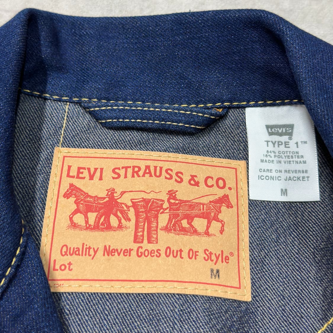 리바이스 type1 데님 트러커자켓 m 상품이미지4