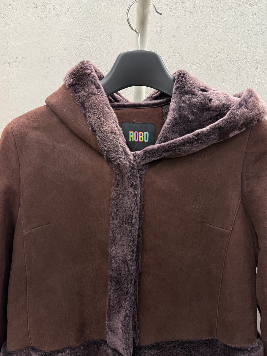 ROBO 로보 천연가죽 천연모피 후드 무스탕 코트 새제품 66 상품이미지3