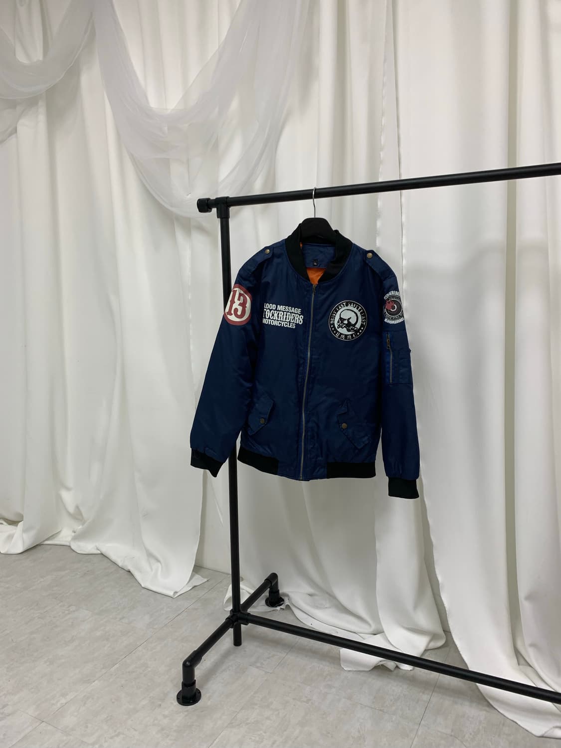 Skull punk bomber jacket 상품이미지1