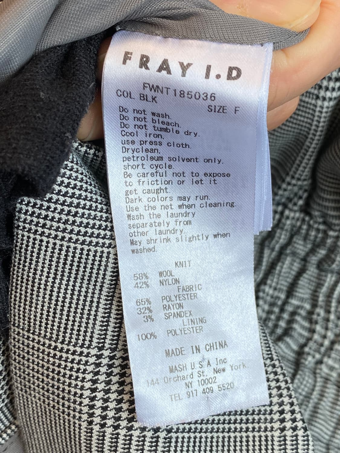 FRAY I.D 체크 웨이스트라인 울니트(F) 상품이미지8