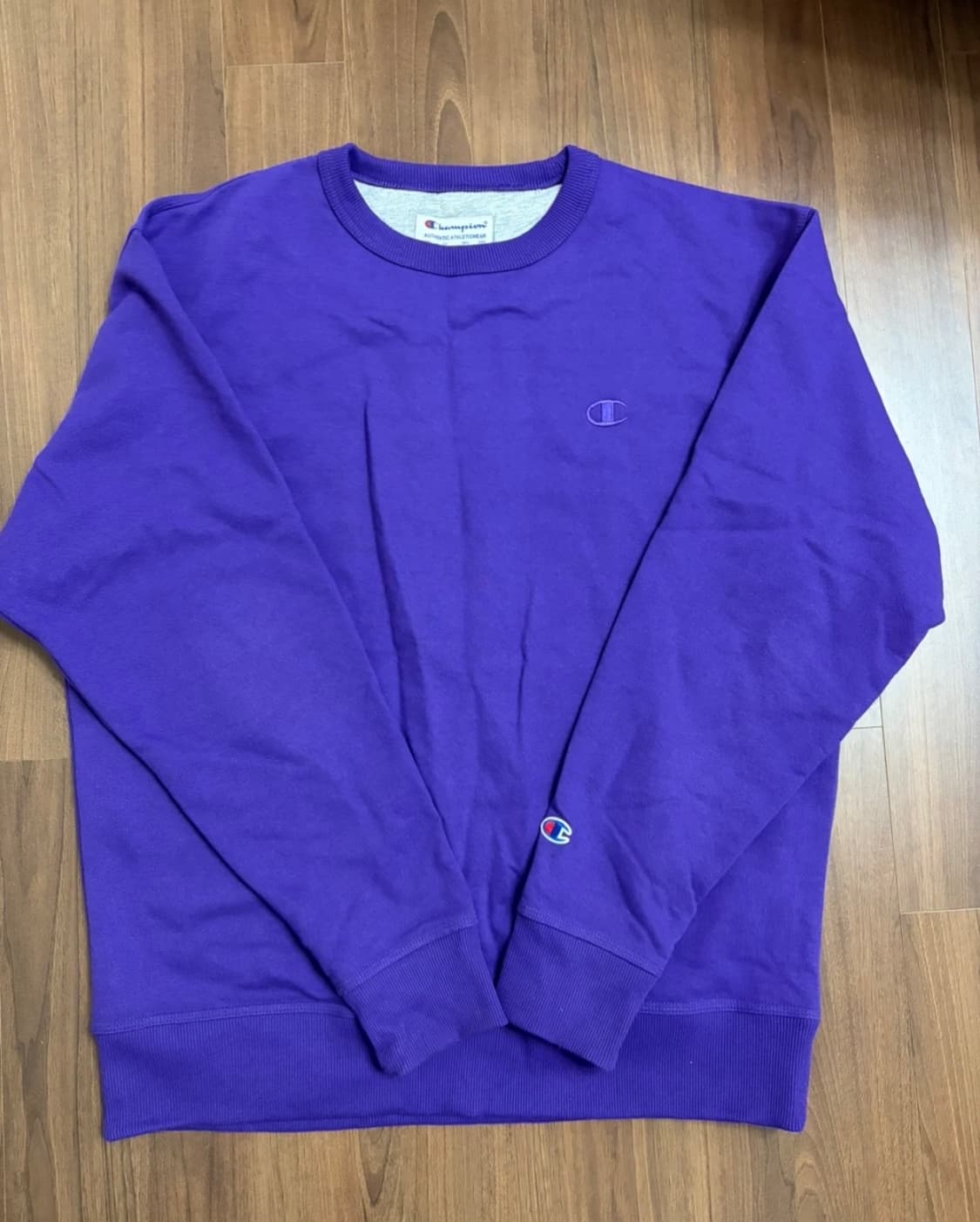 챔피언 기모 보라색 맨투맨 상품이미지1