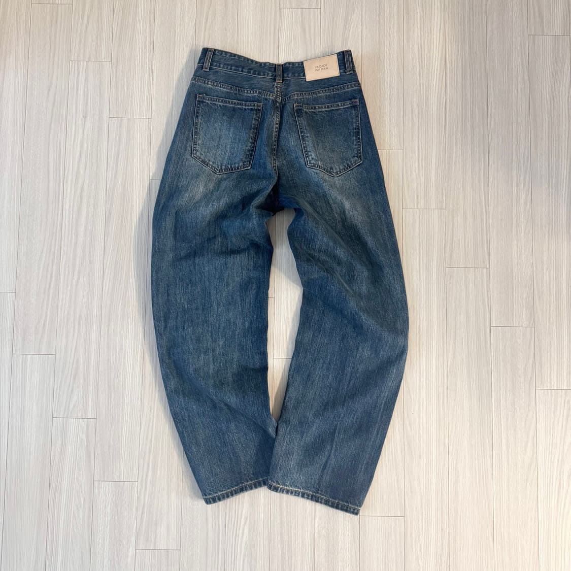 (s) 파사드패턴 와이드 데님팬츠 상품이미지5