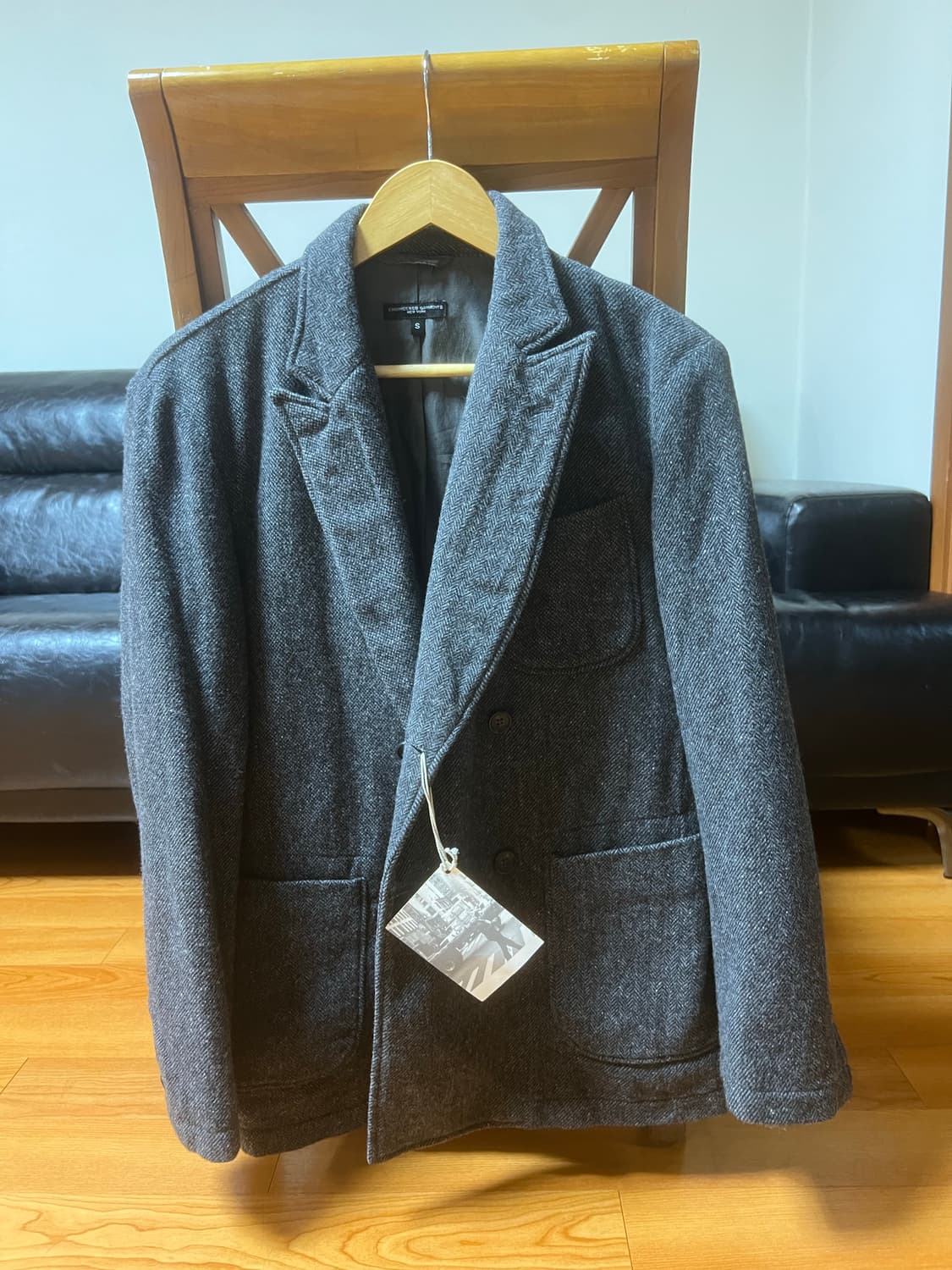 엔지니어드 가먼츠 헤링본울 더블자켓 s 상품이미지1