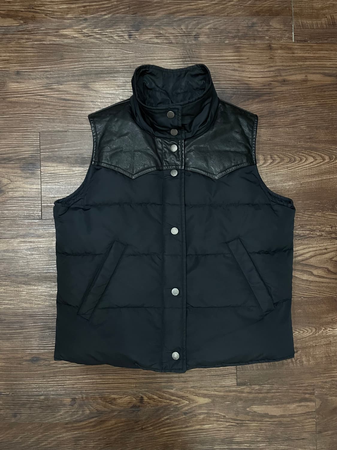 폴로 랄프로렌 소가죽 장식 구스다운 푸퍼 베스트 블랙 상품이미지1