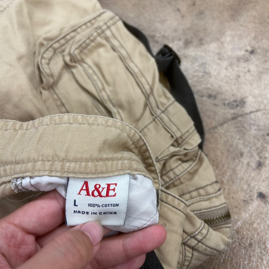 [정품/L] A&E 베이지 카고 버뮤다팬츠 상품이미지5