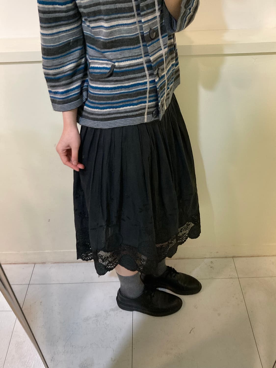 밴딩 레이스 펀칭 스커트 상품이미지10