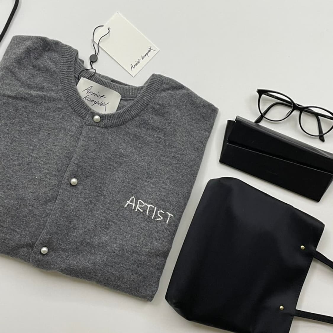 아티스트컴플렉스 진주 베이직 가디건 상품이미지3