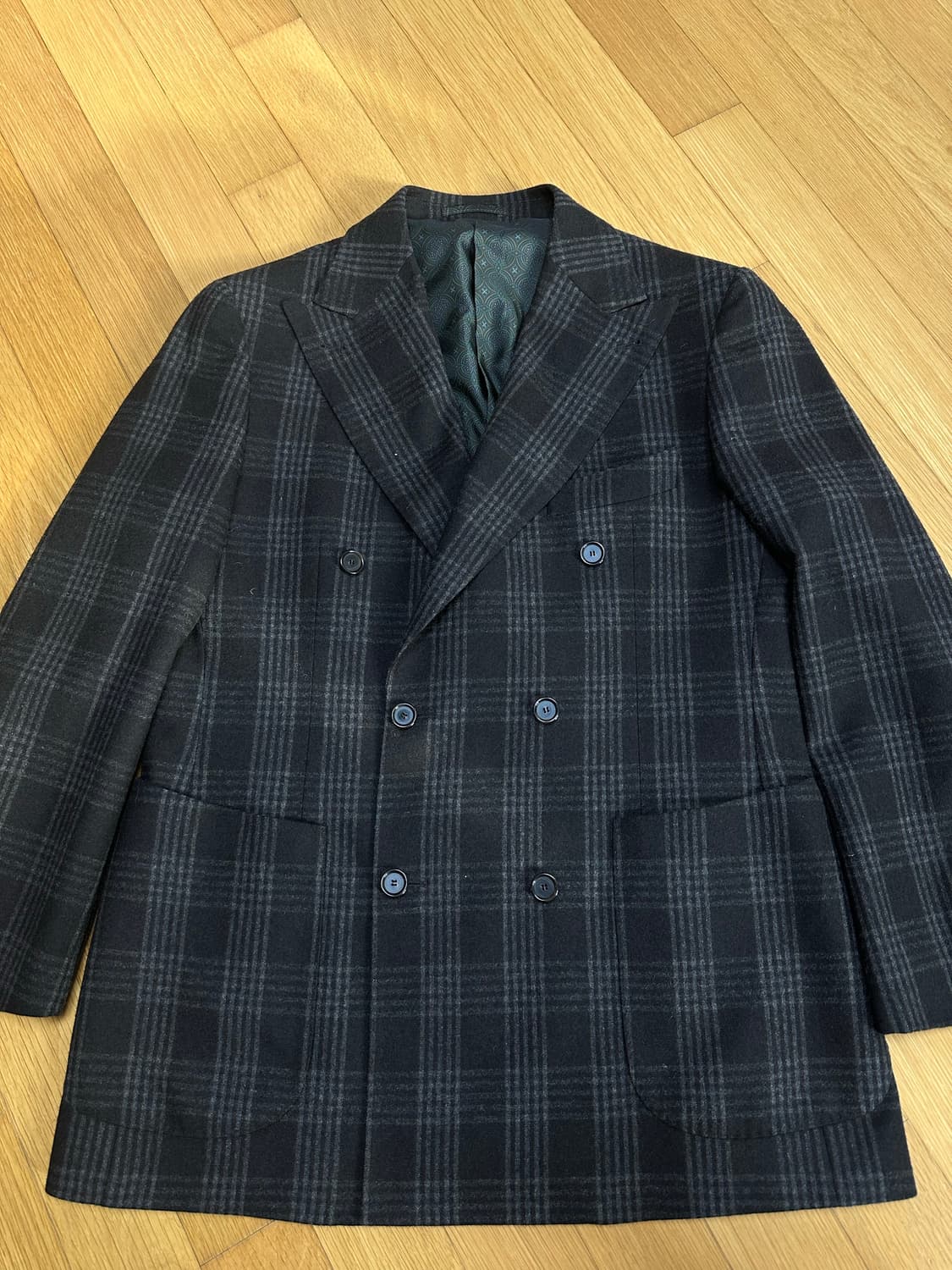 MAN ON THE BOON 더블 체크 자켓 50 슬림핏 상품이미지1