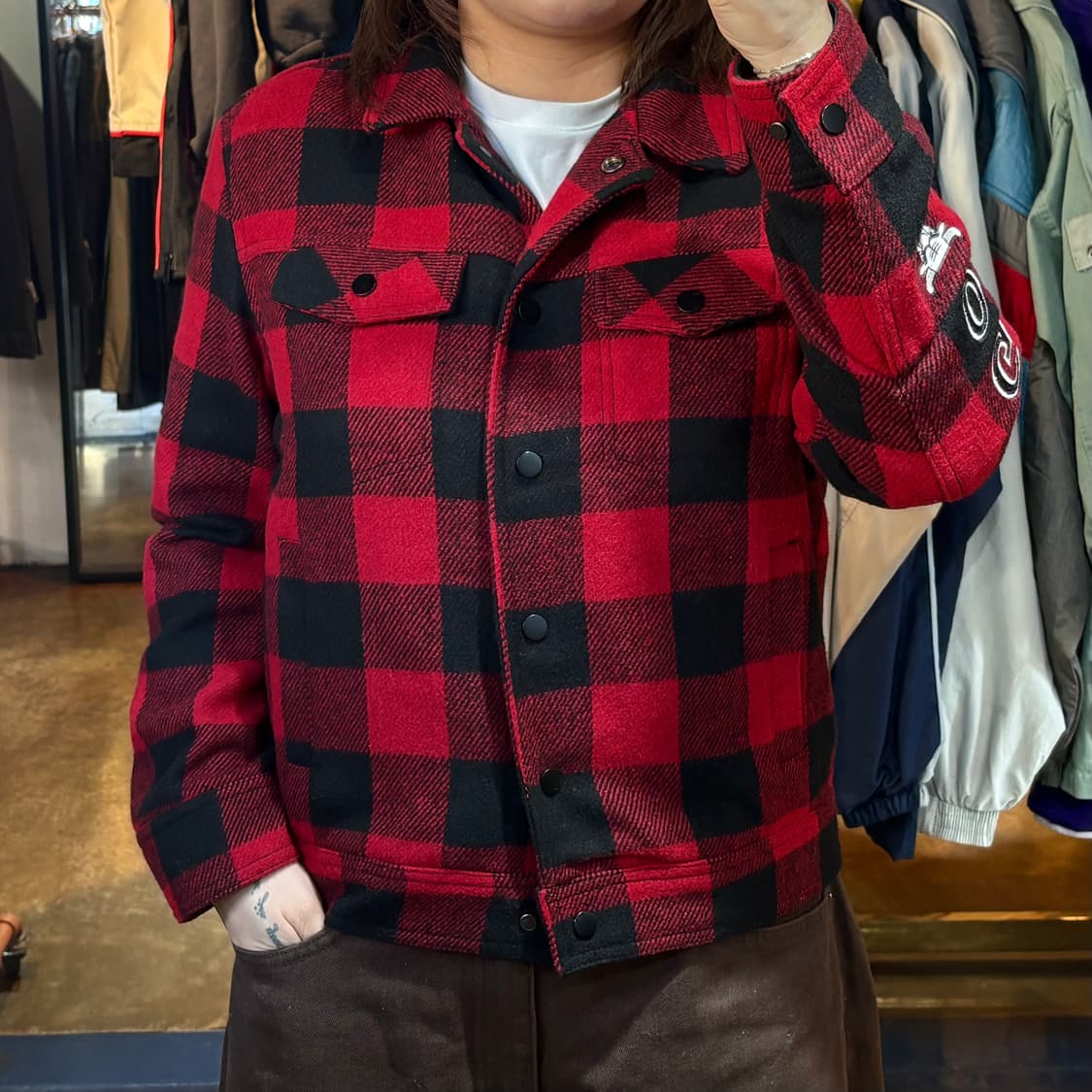 NBA 시카고 타탄체크 자켓 상품이미지1