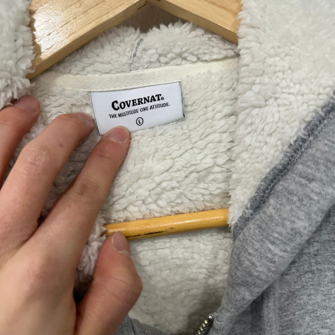 커버낫 양털후드집업 상품이미지3