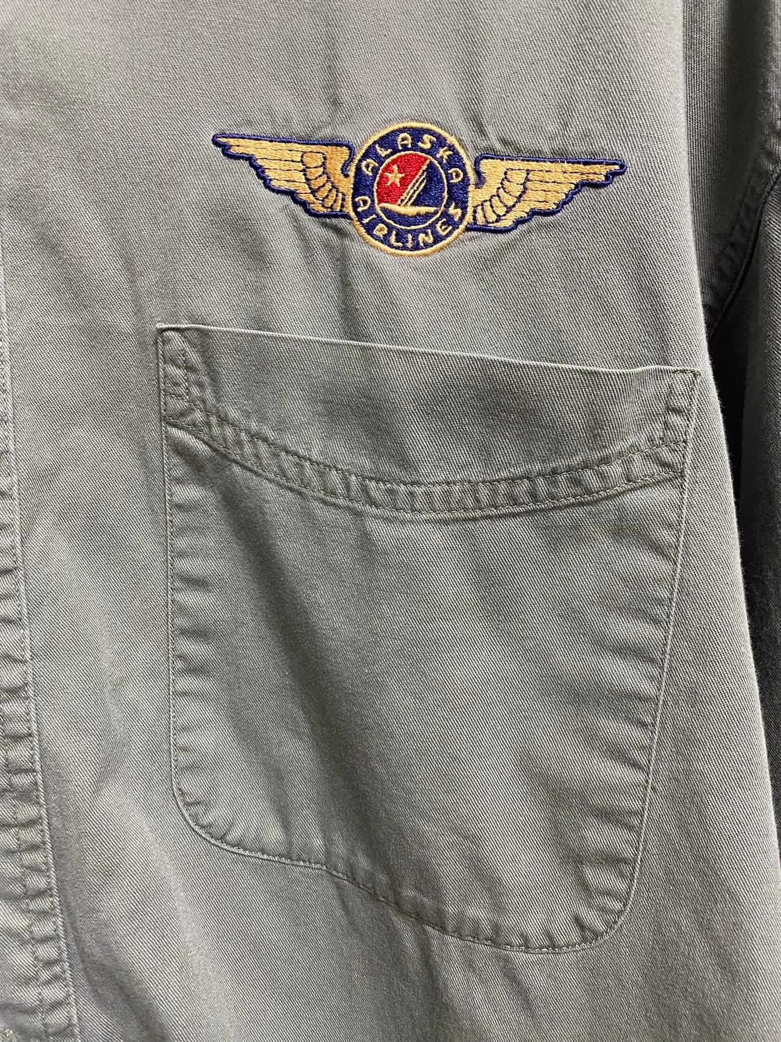 Port authority 90’s 알래스카 에어플레인 항공셔츠 상품이미지2