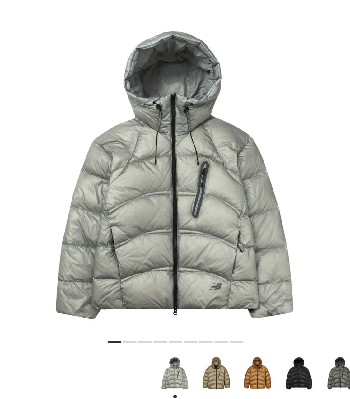뉴발란스 패딩 플라잉 77 슈퍼라이트 후드형 헤비 라이트 그레이 상품이미지1