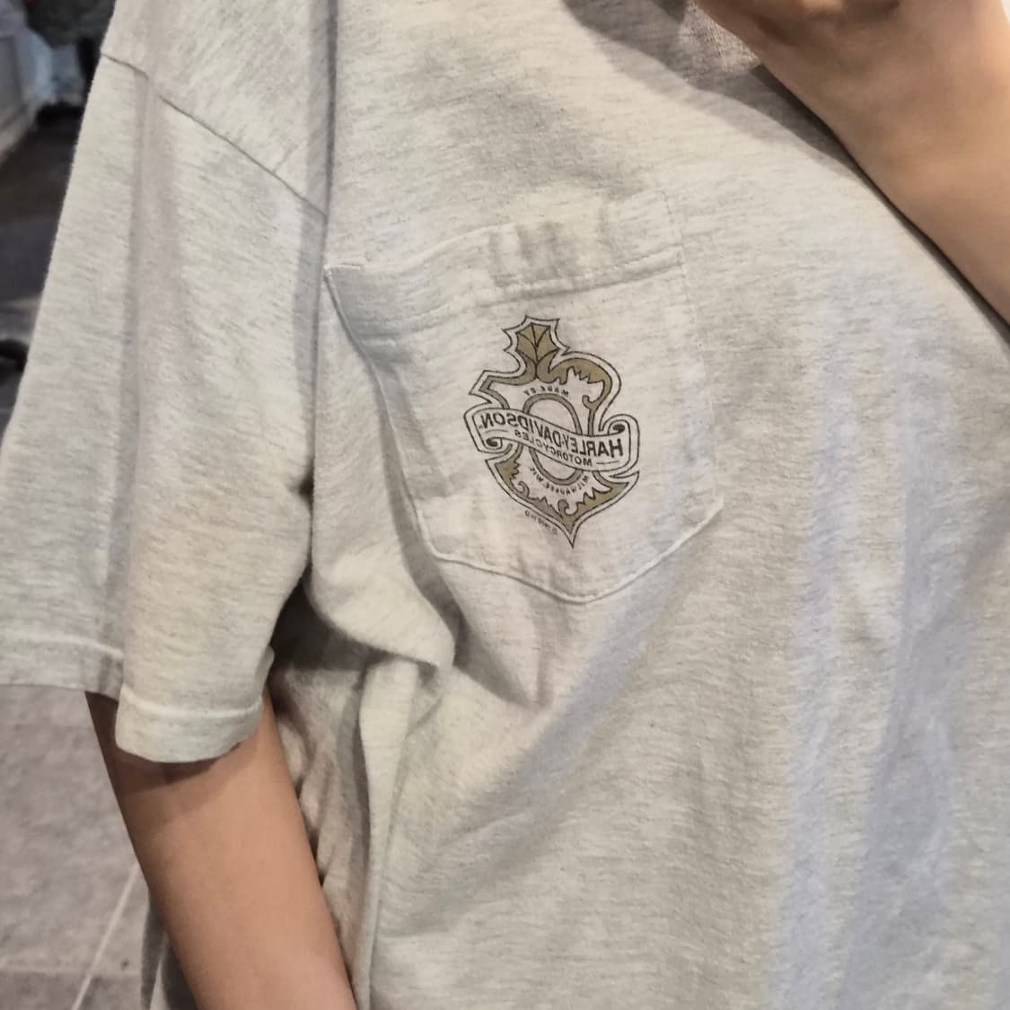 [NO.9] 할리 데이비슨 원포켓 백프린팅 반팔 티셔츠 백멜란지
#no9 상품이미지3