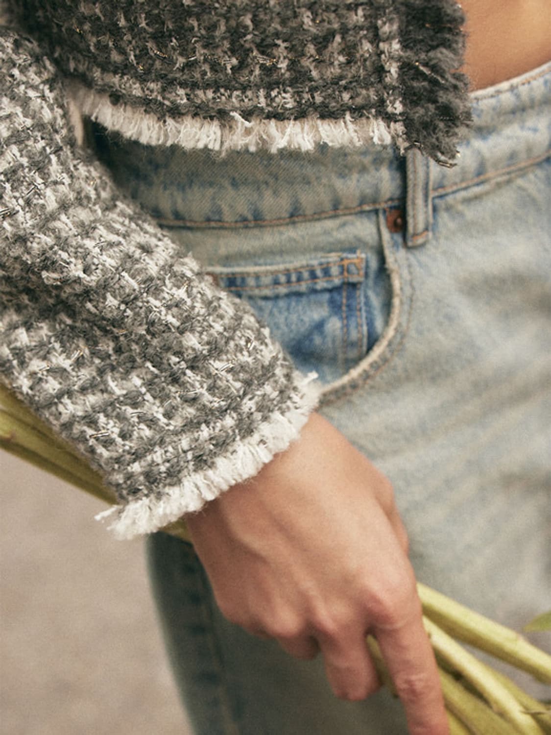 레어01 Essential Jacket - Foggy Tweed/Gray 상품이미지7