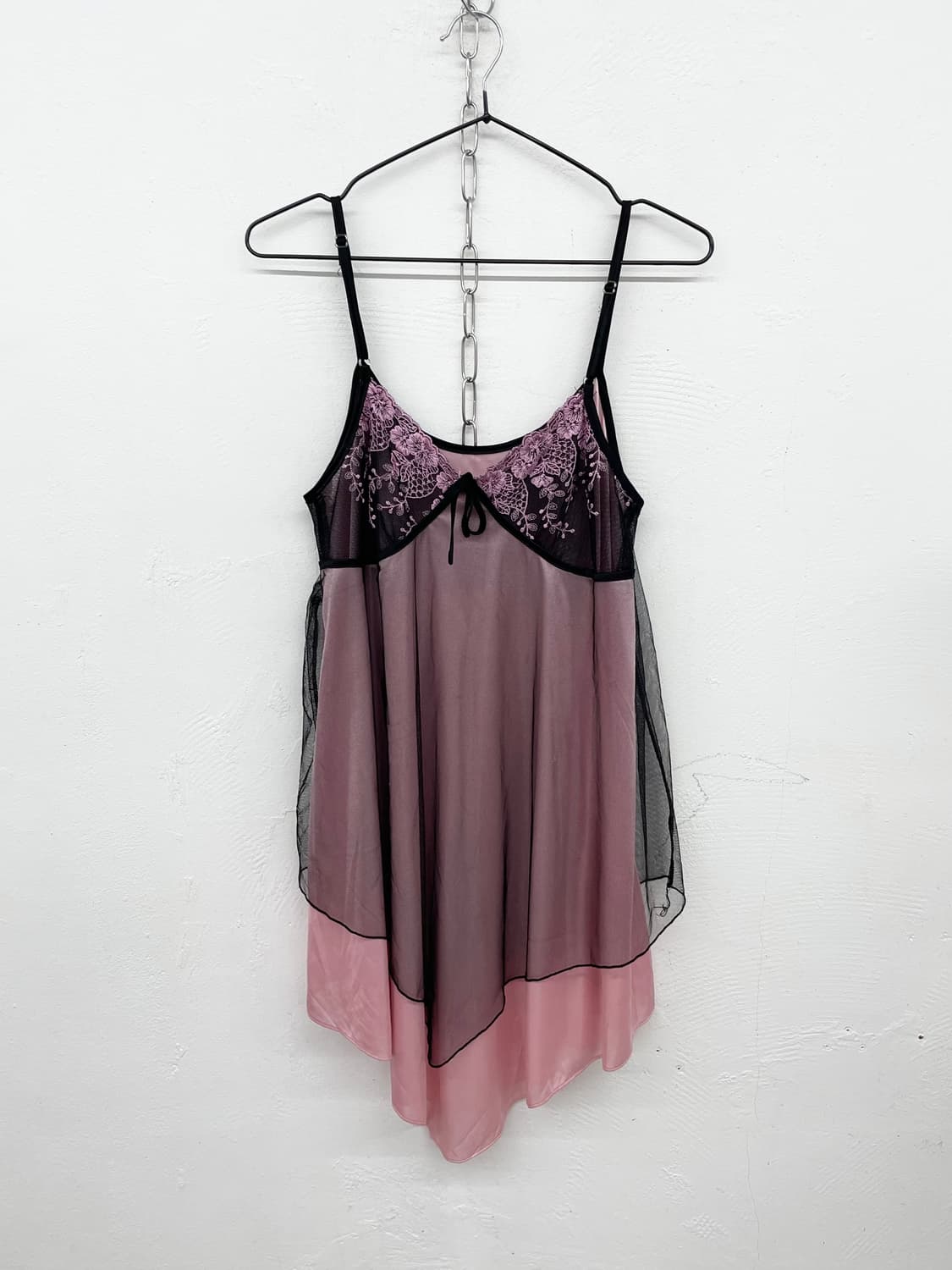 핑크 레이스 자수 슬립 상품이미지4