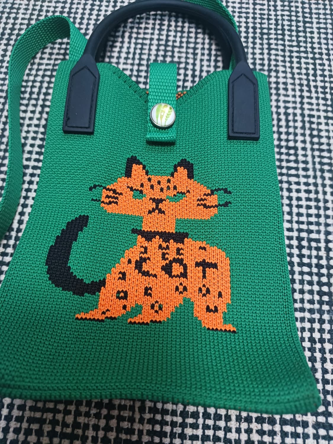 고양이 자수 니트 미니 크로스백 상품이미지6