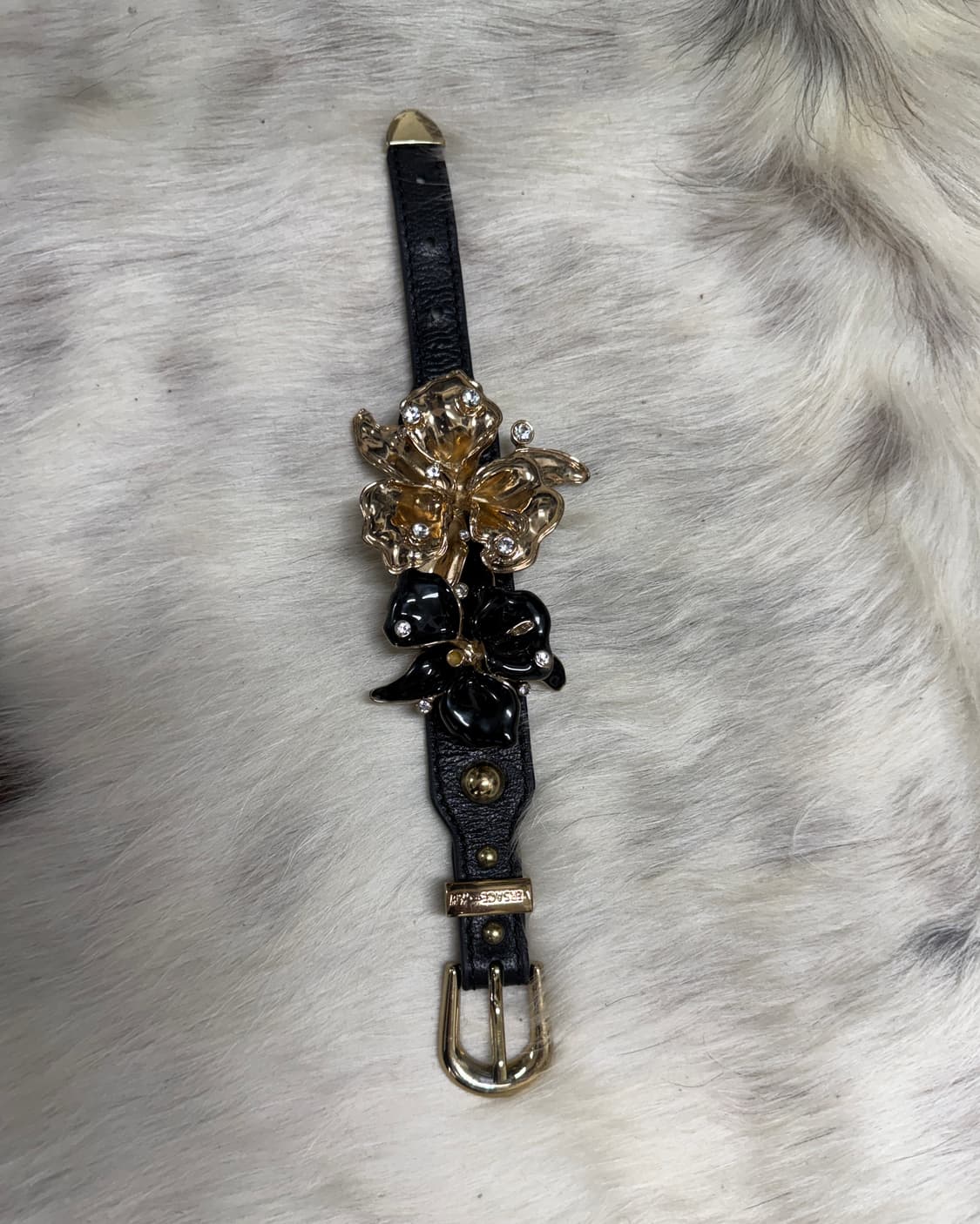 Versace for H&M 레더 플라워 브레이슬릿 상품이미지1