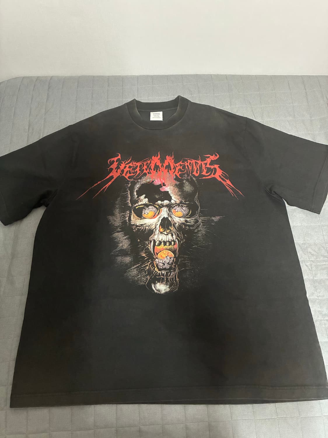 [S] 베트멍 헤비메탈 스컬 반팔 티셔츠 앞판 상품이미지1