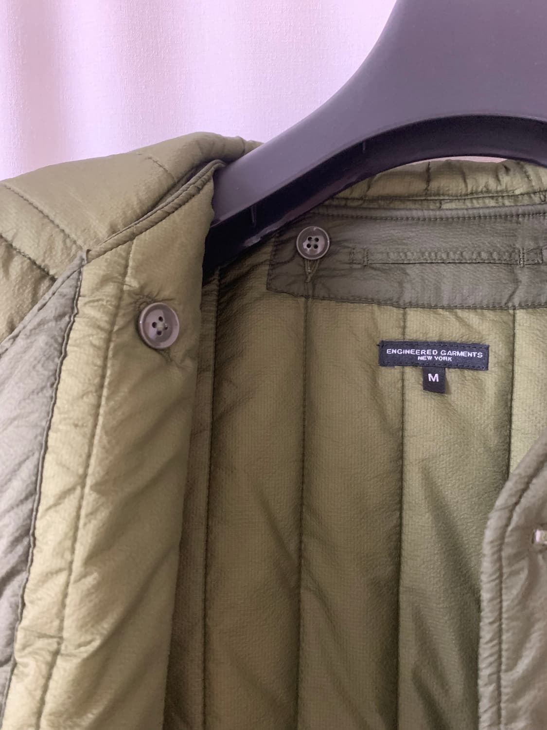 엔지니어드가먼츠 올리브 마이크로립스탑 라이너자켓 M 상품이미지4