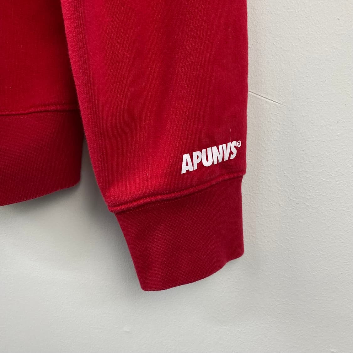Aape 에이프 레드 크루넥 기모 맨투맨 베이프 XL 상품이미지4