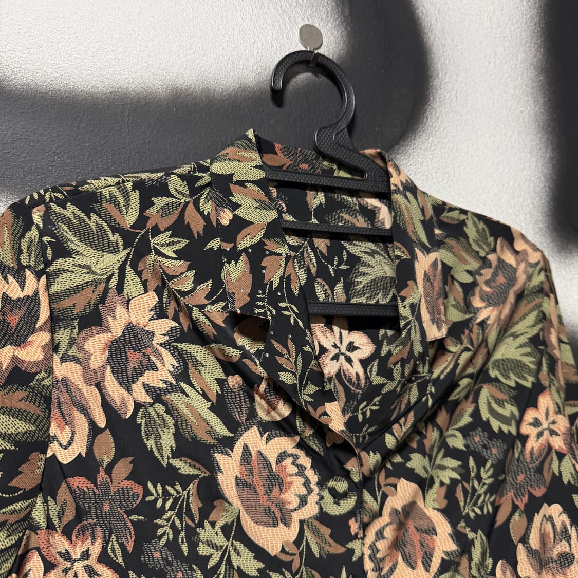 VTG 빈티지 큐빅 디테일 플라워 패턴 셔츠 자켓 상품이미지3