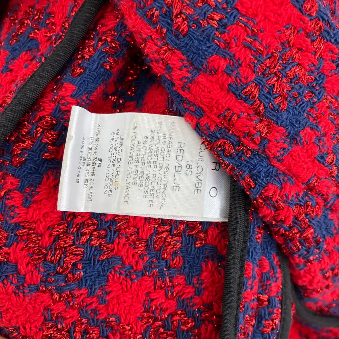 이로 레드 트위드 자켓 상품이미지5