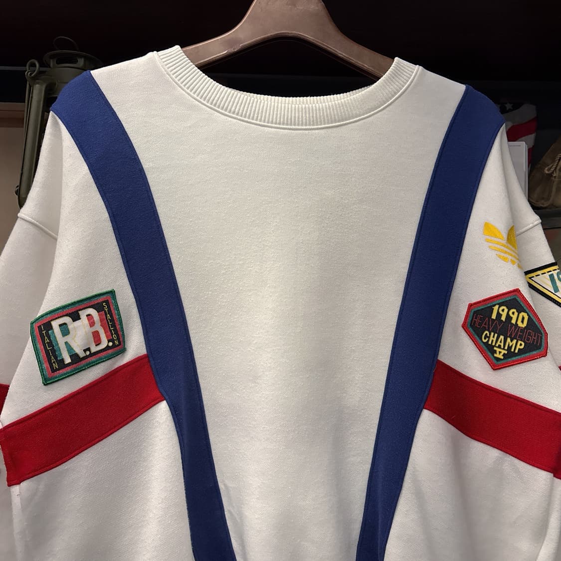 90s 아디다스 USA 복싱클럽 패치워크 맨투맨 스웻셔츠 N891 상품이미지3