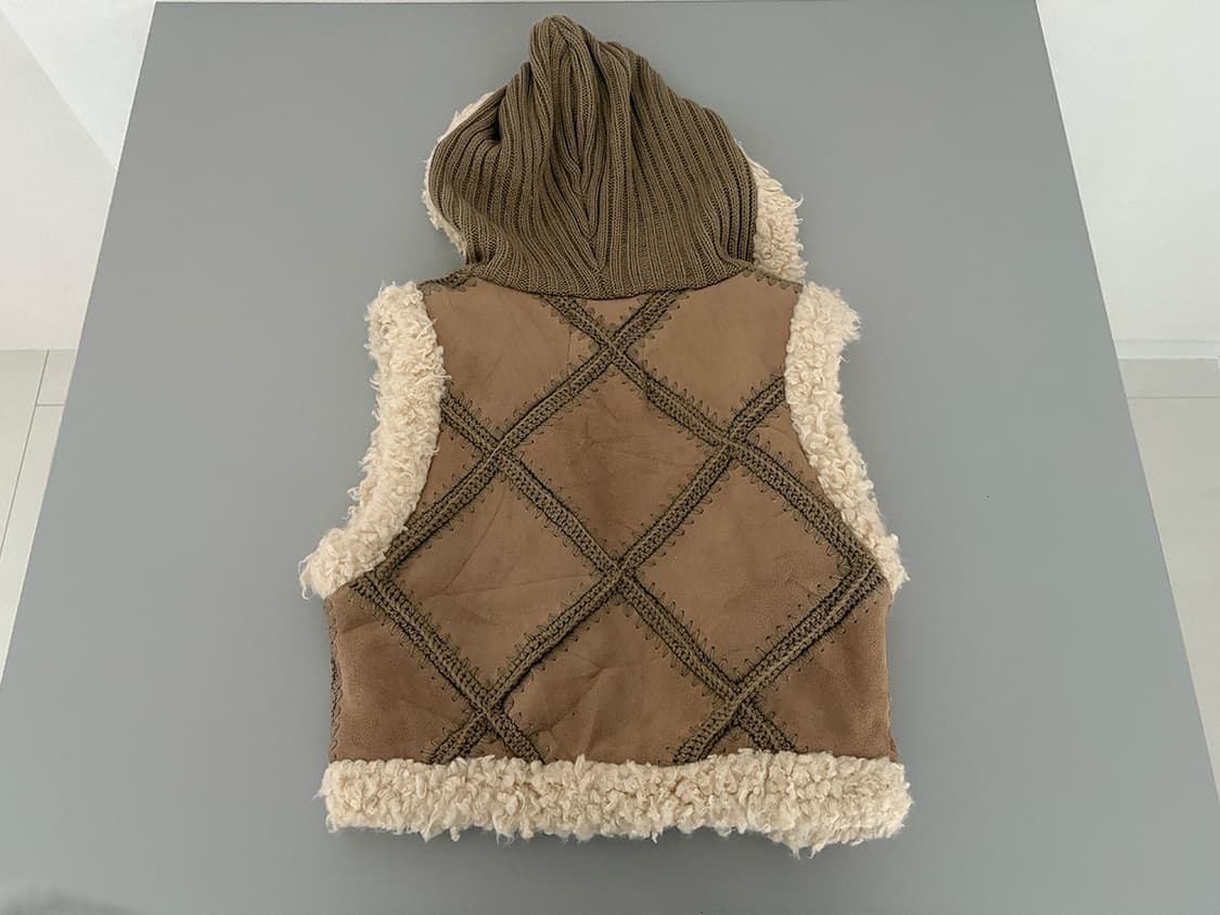 hooded shearling vest 상품이미지2