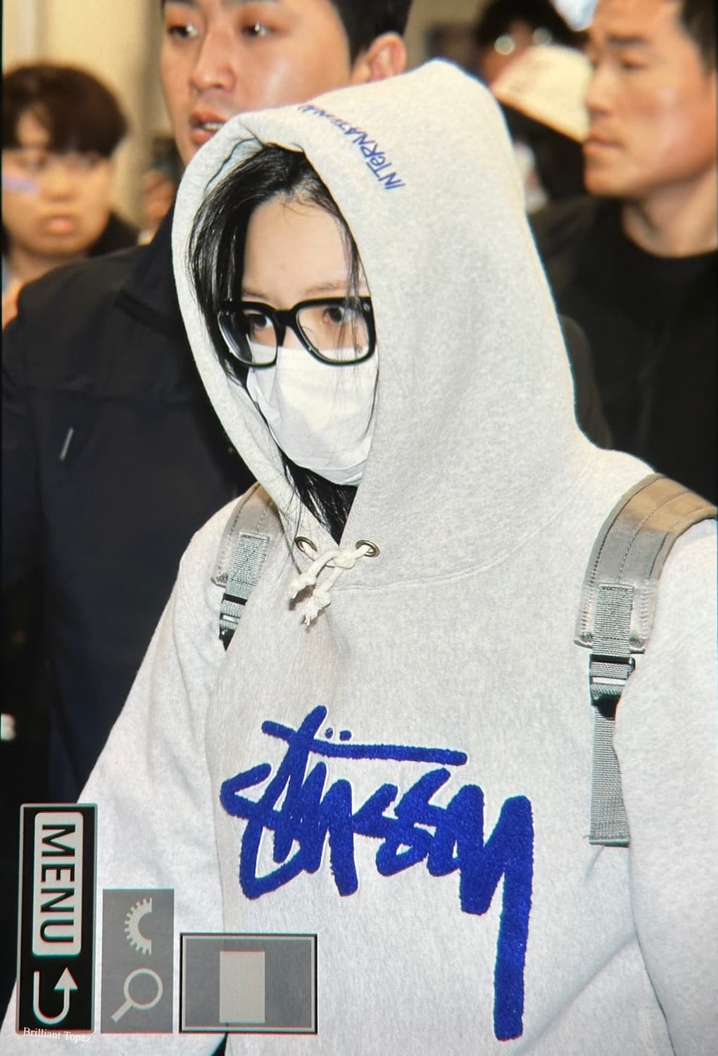 스투시x챔피온 재팬 그레이 기모 후드 M 상품이미지2