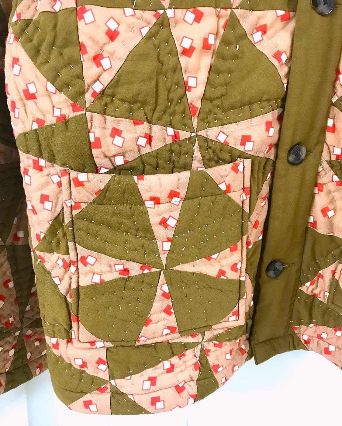 @새상품@ BODE 보디 퀼팅 누빔자켓 카키 패치 상품이미지9