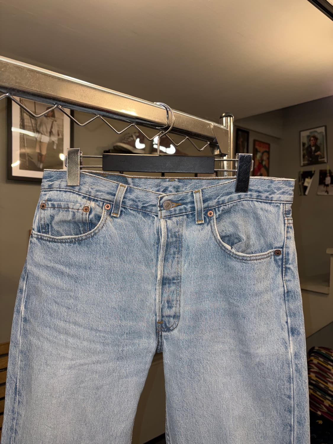 90’s Levi’s 501 USA denim washed pants 상품이미지5