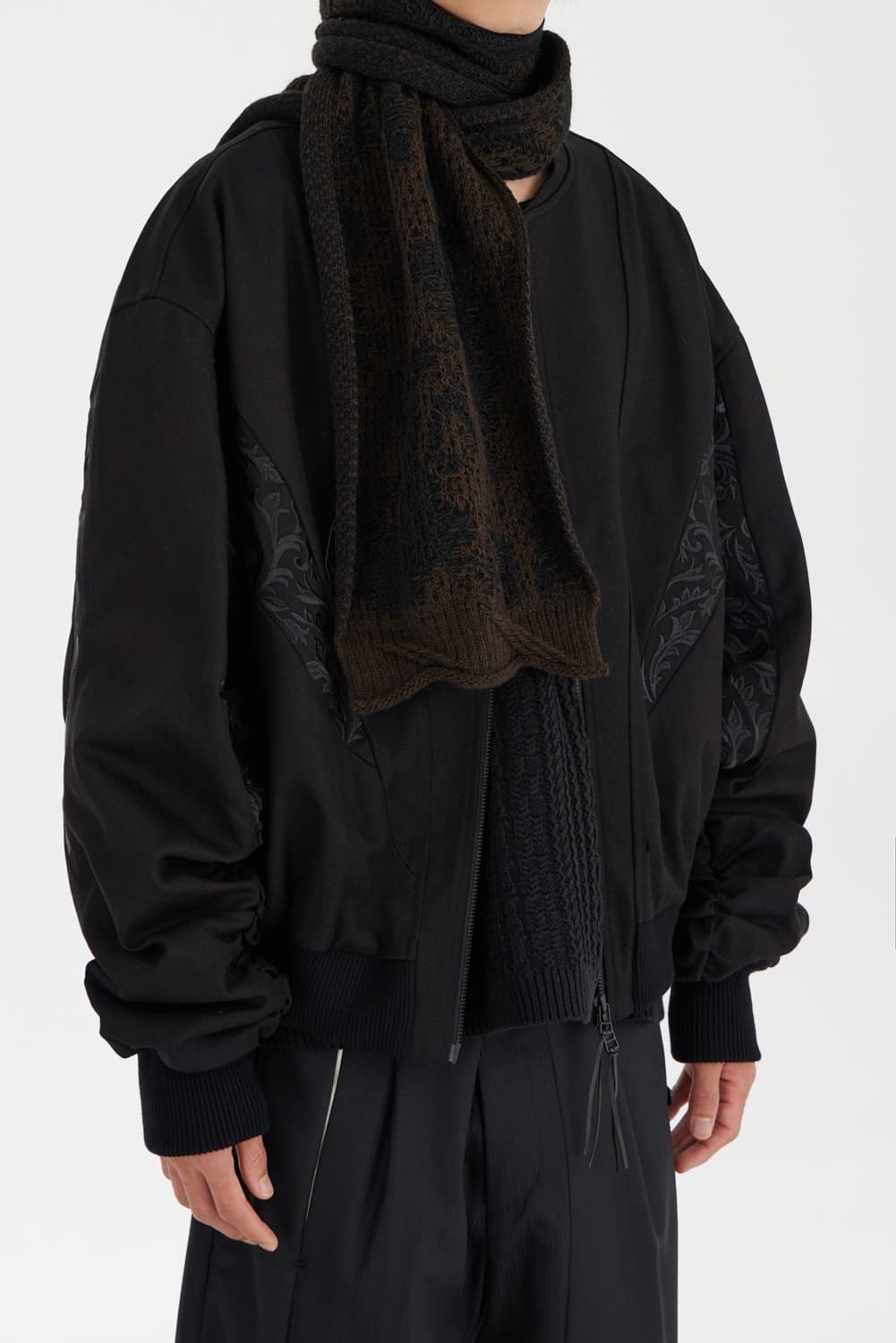 SERAPIS MARITIME / Knit Scarf Black Rust 상품이미지2