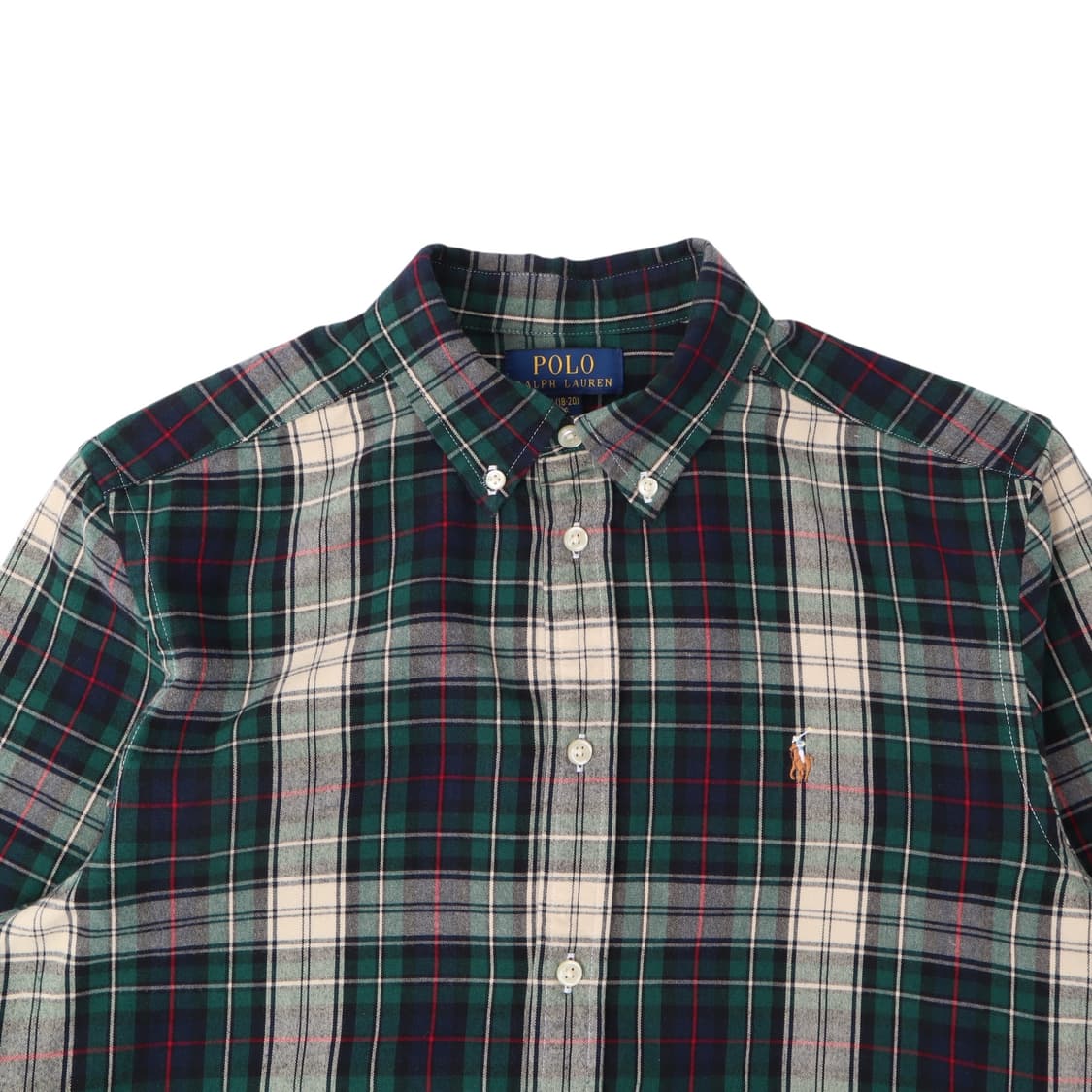 폴로 랄프로렌 그린 플래드 체크 멀티포니 코튼 셔츠 상품이미지2