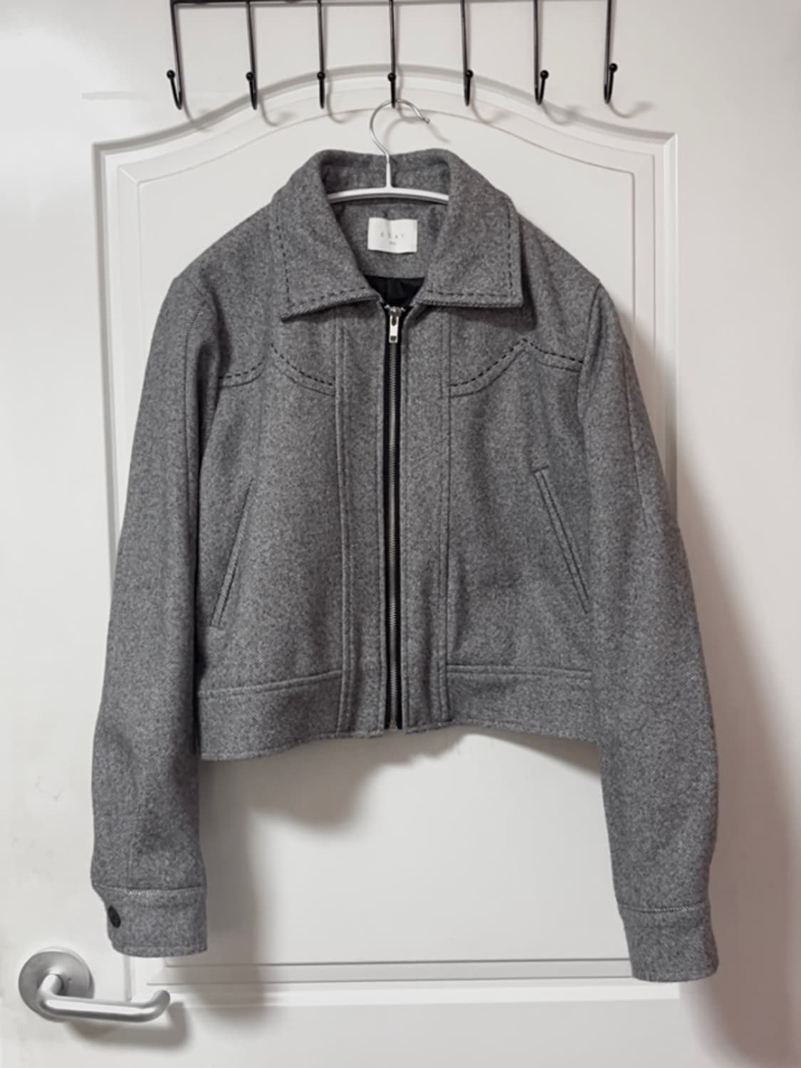 그레이 울 봄버 자켓 상품이미지1