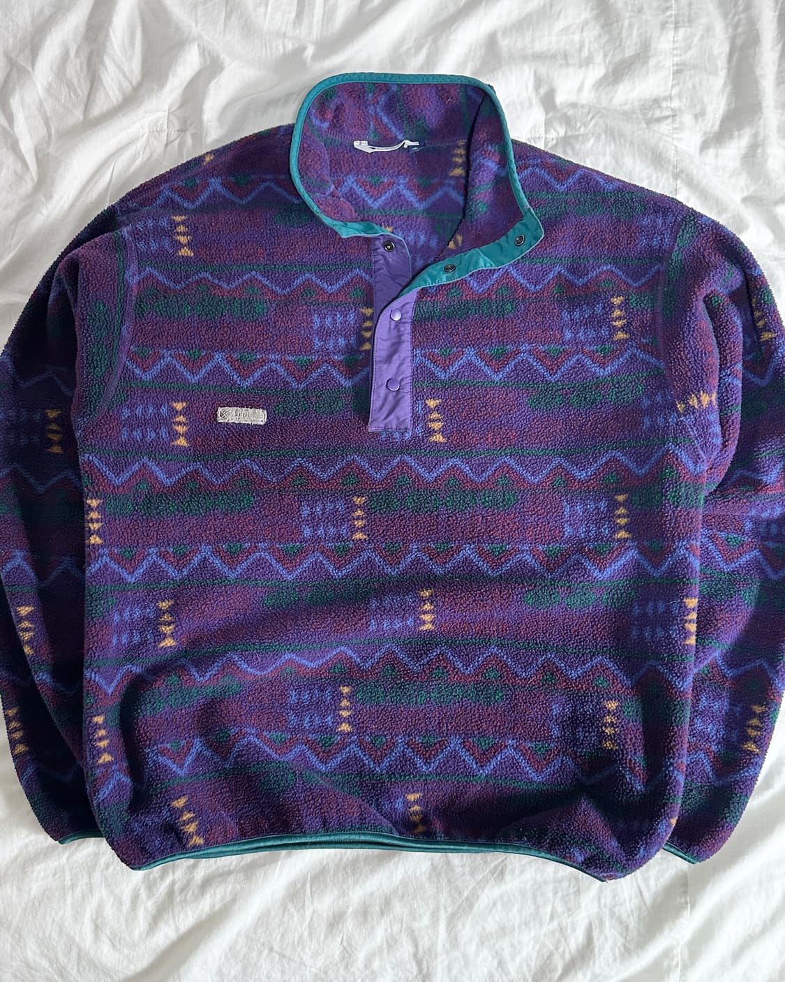 90s usa 콜롬비아 아즈텍 신칠라 플리스 상품이미지2